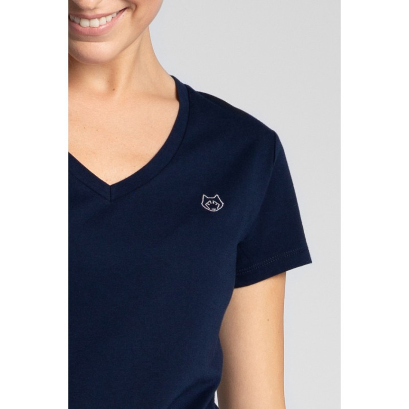 LA014 T-shirt for sleeping with a v-neck - navy blue