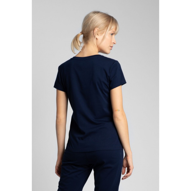 LA014 T-shirt for sleeping with a v-neck - navy blue