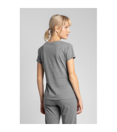 LA014 T-shirt for sleeping with a v-neck - gray