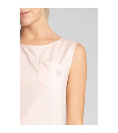 LA015 Sleeveless cotton sleep top - peach