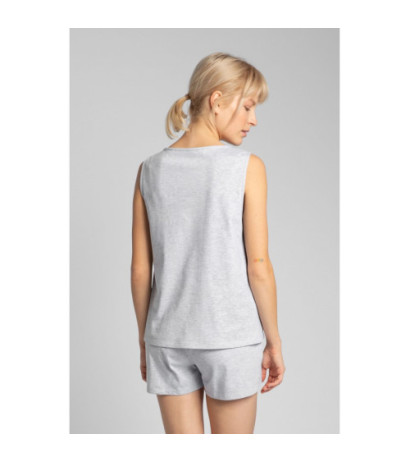 LA015 Sleeveless cotton sleep top - ashen