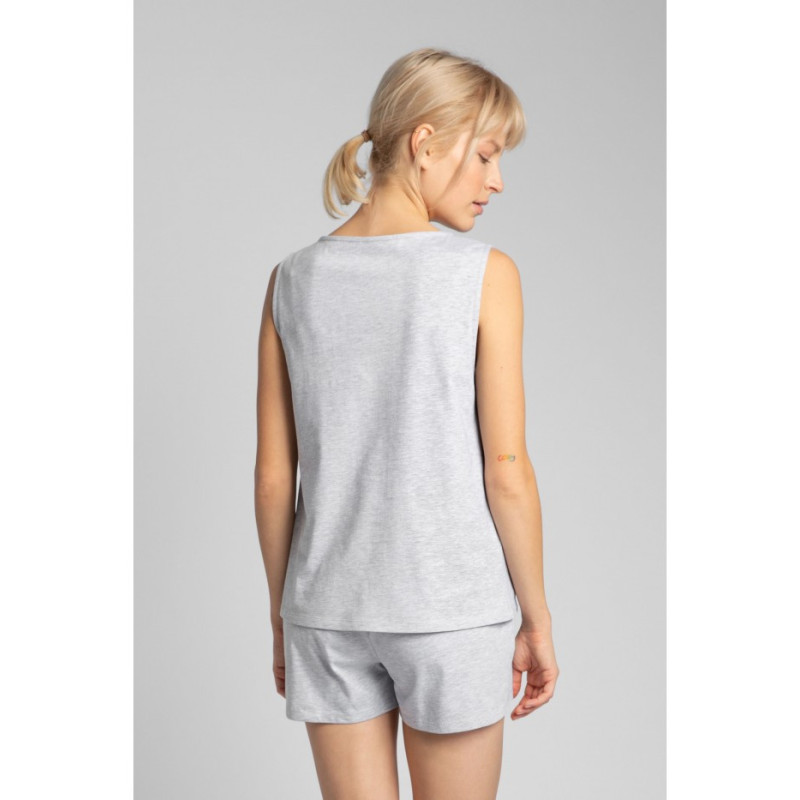 LA015 Sleeveless cotton sleep top - ashen