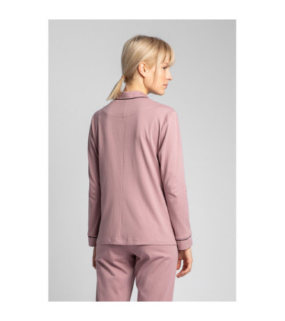 LA019 Cotton pajama shirt with collar - heather