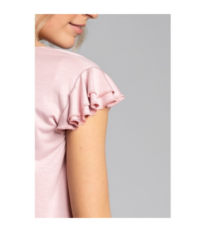 LA023 Sleeveless sleep top with ruffles - pink