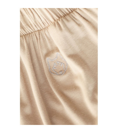 LA024 Viscose sleep shorts with frills - cappuccino