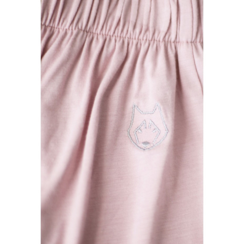 LA024 Viscose sleep shorts with frills - pink