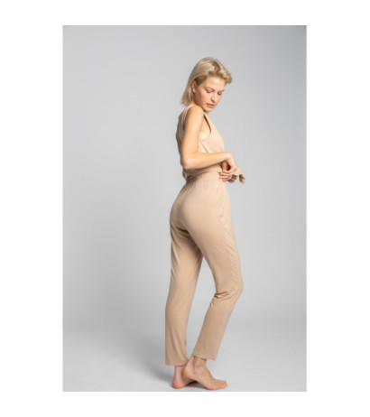 LA025 Sleeping pants with narrow legs - cappuccino