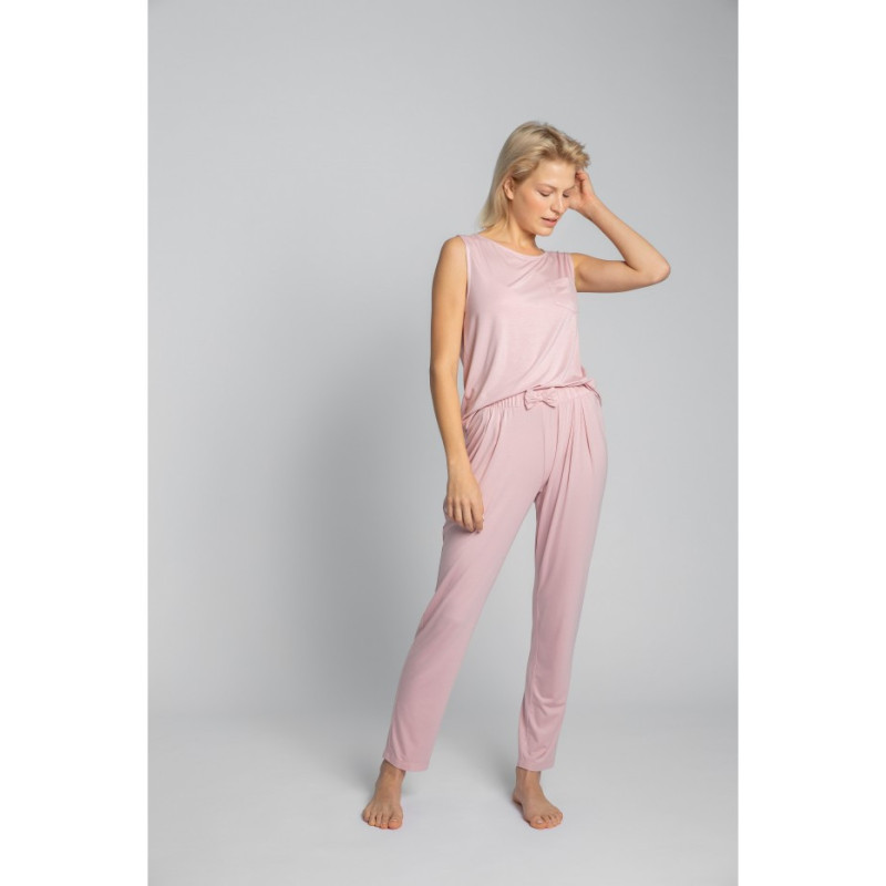 LA025 Sleeping pants with narrow legs - pink