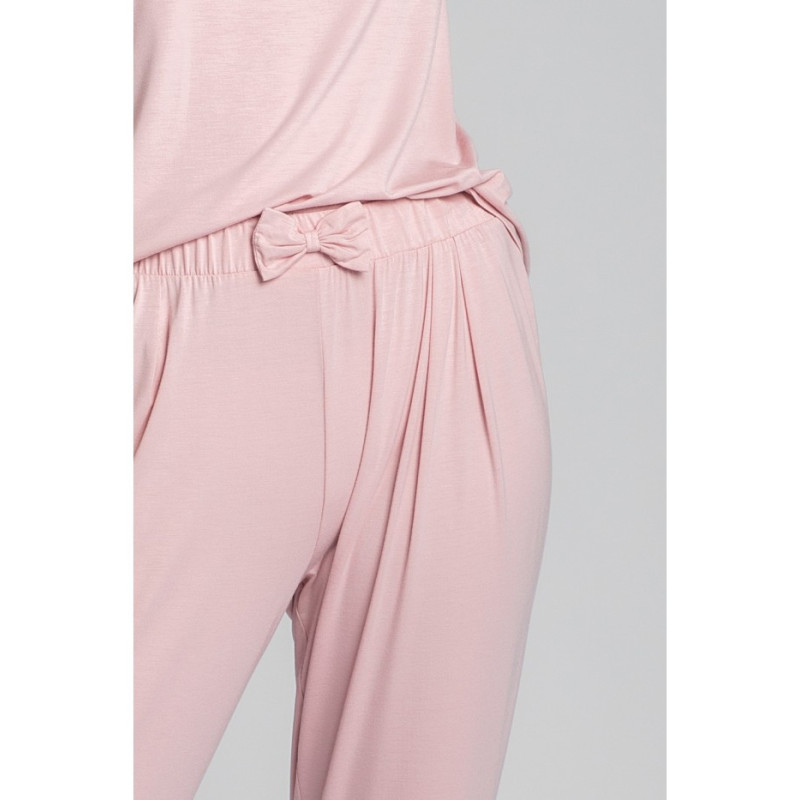 LA025 Sleeping pants with narrow legs - pink