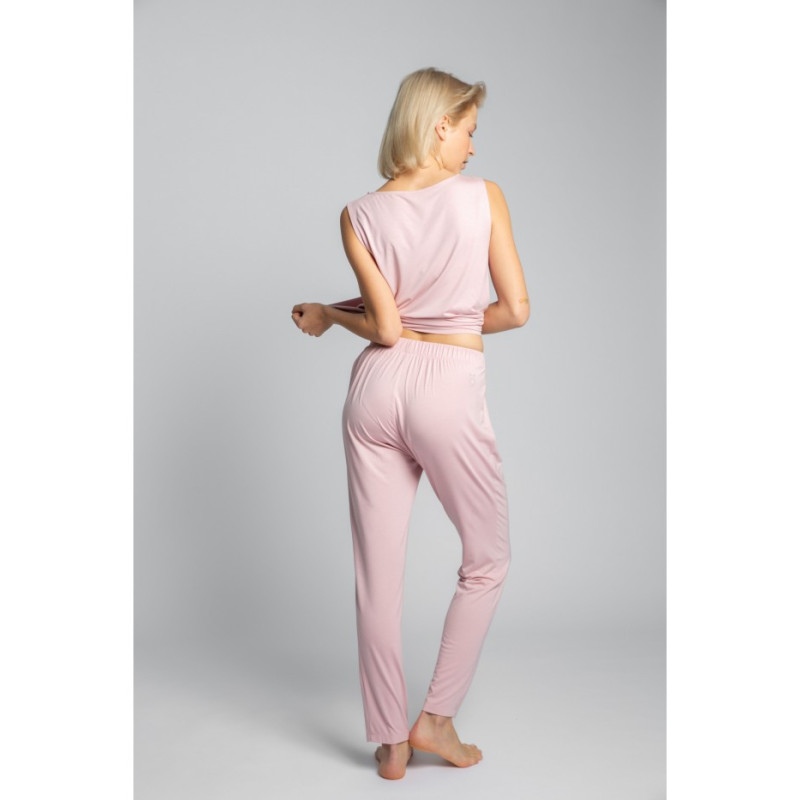 LA025 Sleeping pants with narrow legs - pink