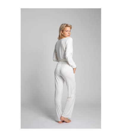 LA028 Sleeping pants with wide legs - ecru