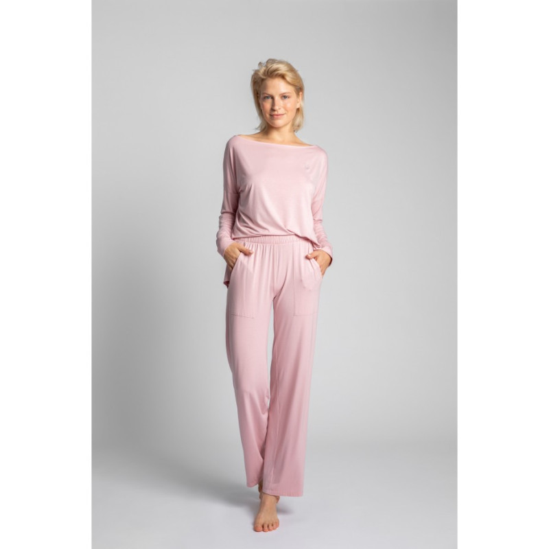 LA028 Sleeping pants with wide legs - pink