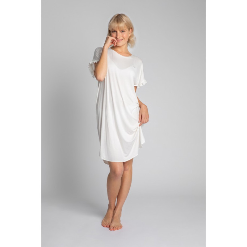 LA030 Nightgown with frills - ecru