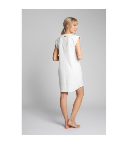 LA033 Sleeveless ribbed cotton dress - ecru