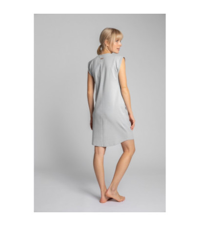 LA033 Sleeveless ribbed cotton dress - ashen