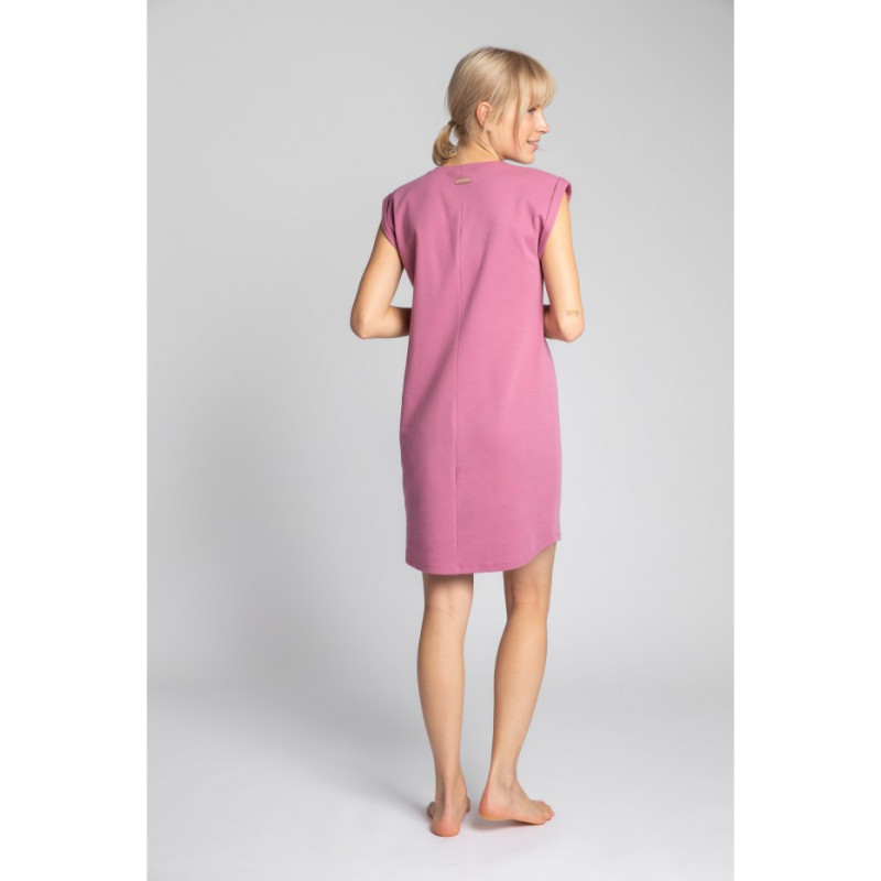 LA033 Sleeveless ribbed cotton dress - heather