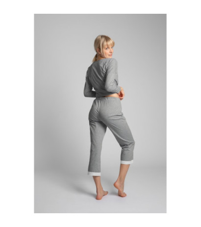 LA041 Trousers with lace edge - gray