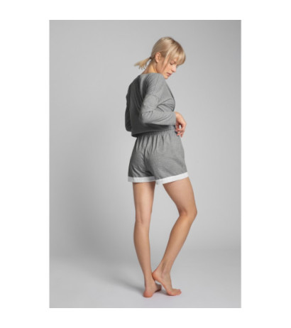 LA042 Shorts with lace edge - gray