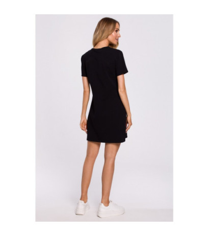 M579 Trapeze Dress with neckline - black