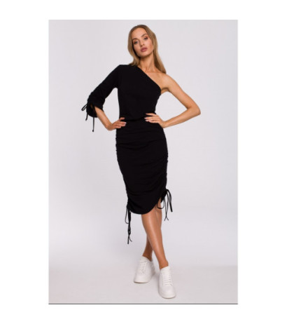 M580 One Shoulder Dress - black