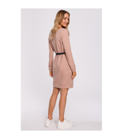 M590 Dress with Adjustable Belt - mocha