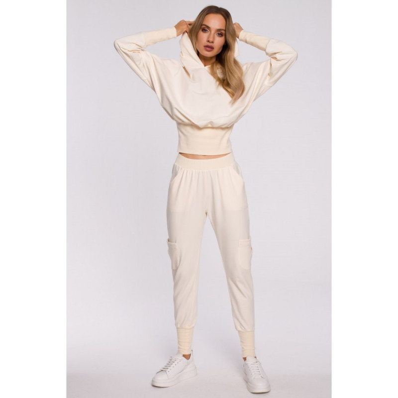 M591 Cargo type sweatpants - cream