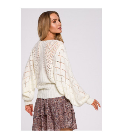 M595 Sweater with Bat Sleeves - ecru