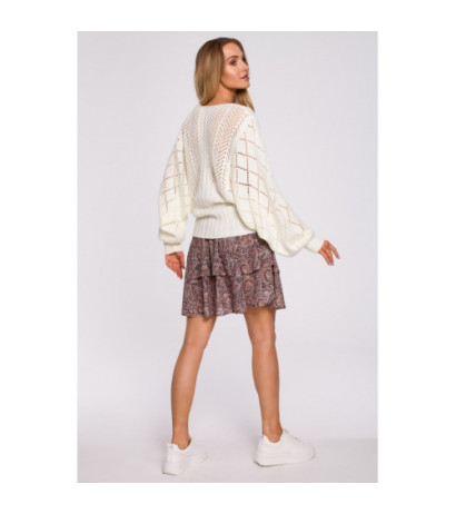 M595 Sweater with Bat Sleeves - ecru