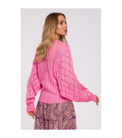 M595 Sweater With Bat Sleeves - Pink