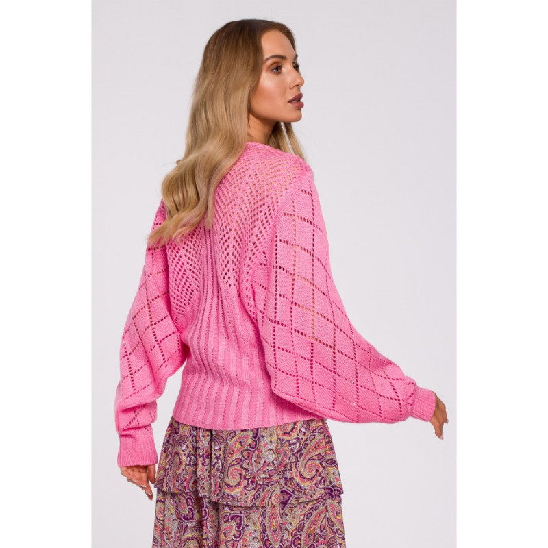 M595 Sweater With Bat Sleeves - Pink