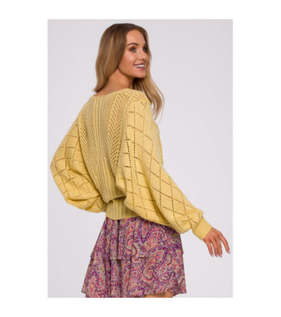 M595 Sweater with Bat Sleeves - Yellow