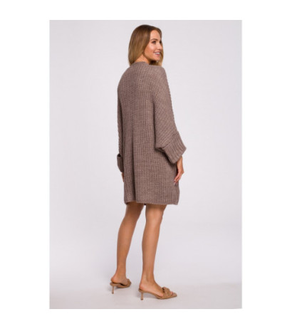 M597 Cardigan with Rolled Sleeves - mocha