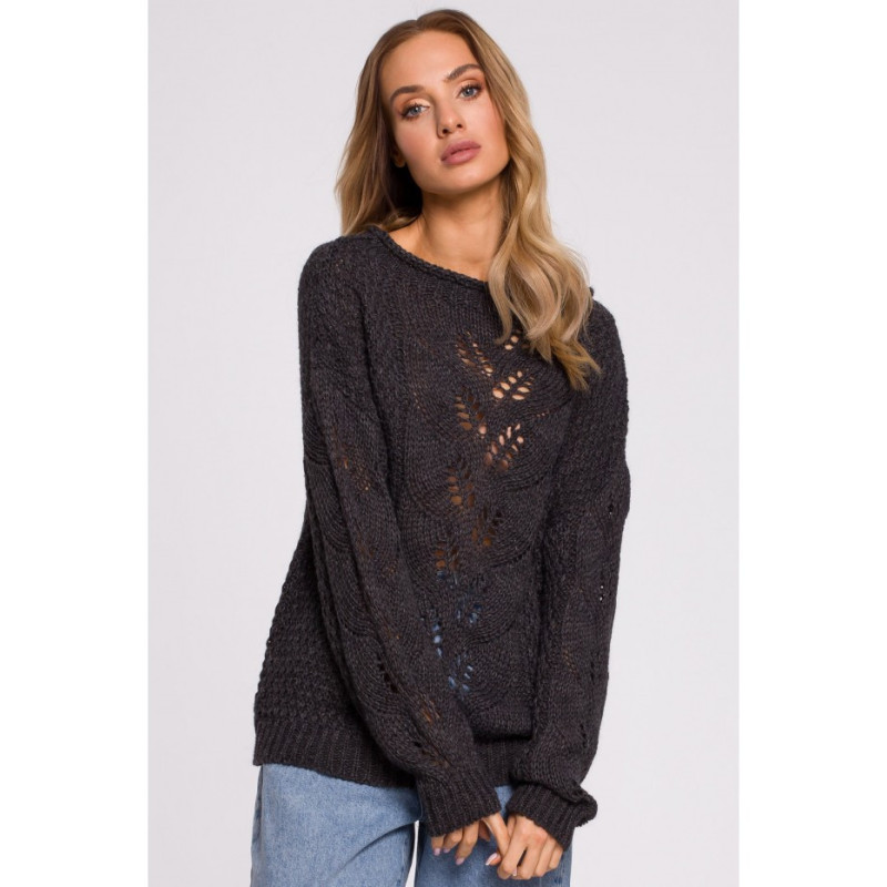 M600 Sweater With Openwork Pattern - Graphite