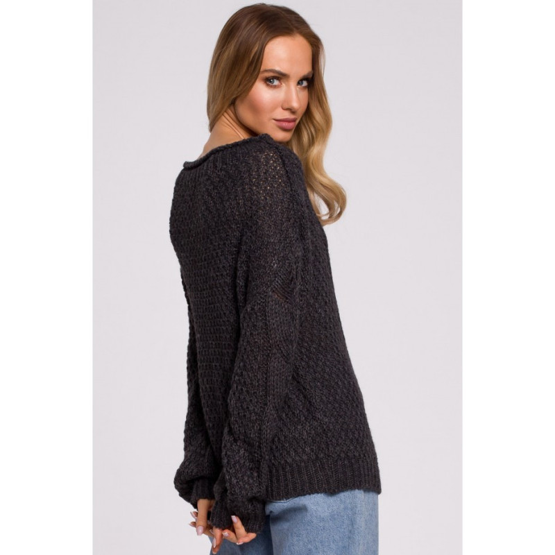 M600 Sweater With Openwork Pattern - Graphite