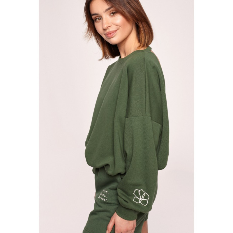 B185 Sweatshirt with back neckline - Grassy