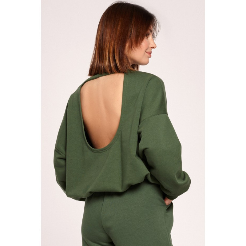 B185 Sweatshirt with back neckline - Grassy