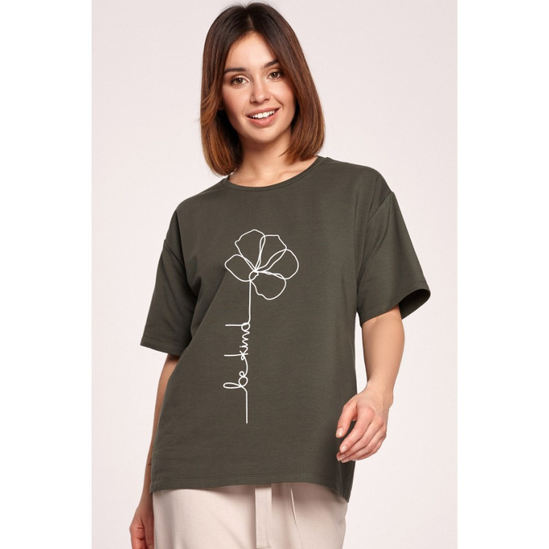 B187 Printed T-shirt - military green