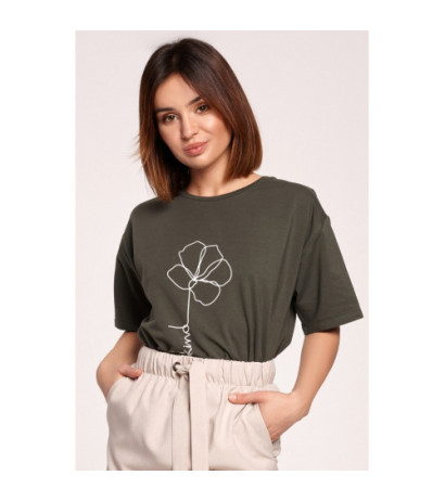 B187 Printed T-shirt - military green