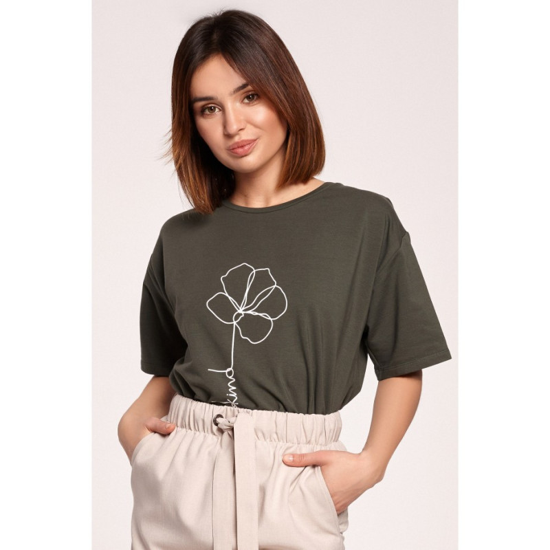 B187 Printed T-shirt - military green