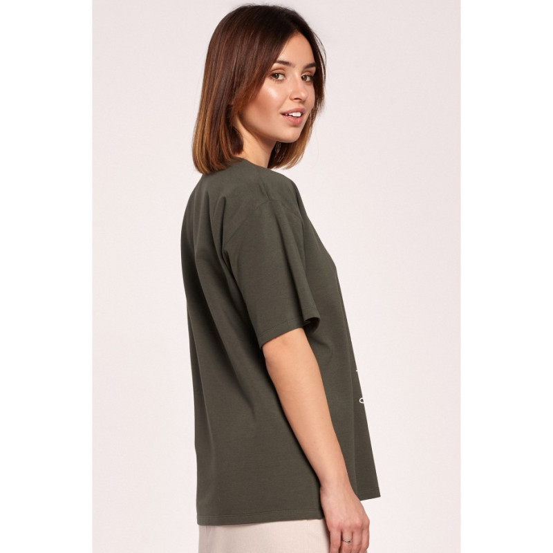 B187 Printed T-shirt - military green