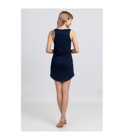 LA050 Cotton nightgown - navy blue