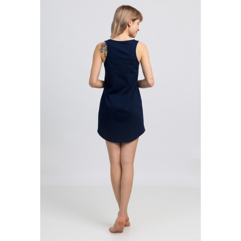 LA050 Cotton nightgown - navy blue