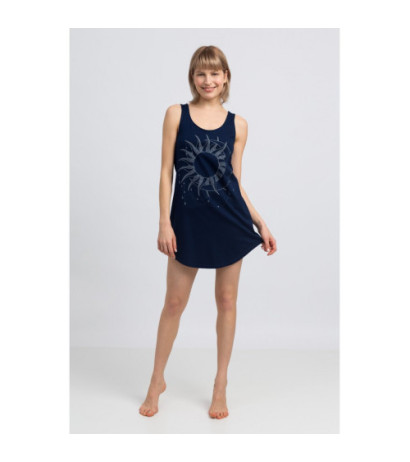 LA050 Cotton nightgown - navy blue