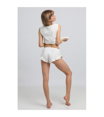 LA051 Cotton sleep shorts - ecru