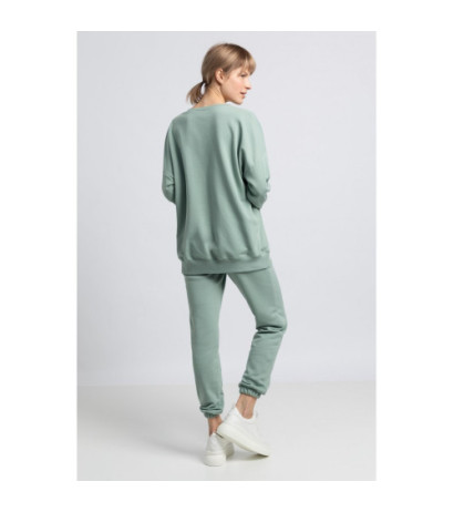 LA057 Sweatshirt with wolf - mint