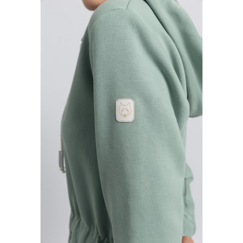 LA059 Jumpsuit with hood and zipper - mint