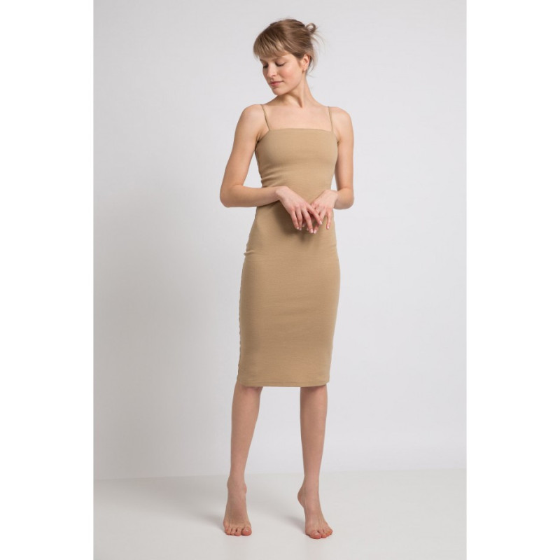 LA062 Thin Strap Dress - cappuccino