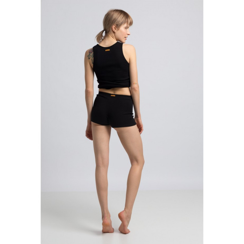 LA065 Cotton sleep shorts - black