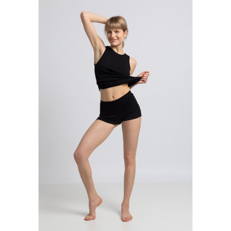 LA065 Cotton sleep shorts - black