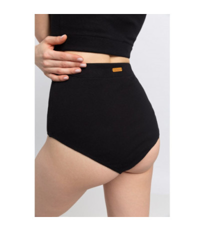 LA066 Cotton high-waisted panties - black